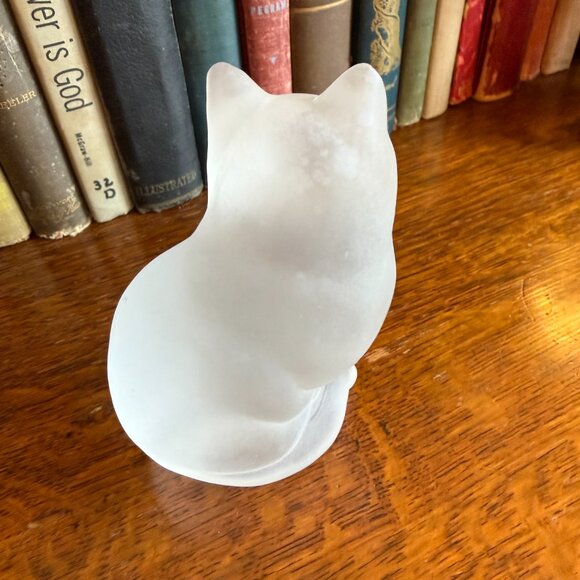 1985 Swedish Frosted Art Glass Cat - Picture 11 of 15